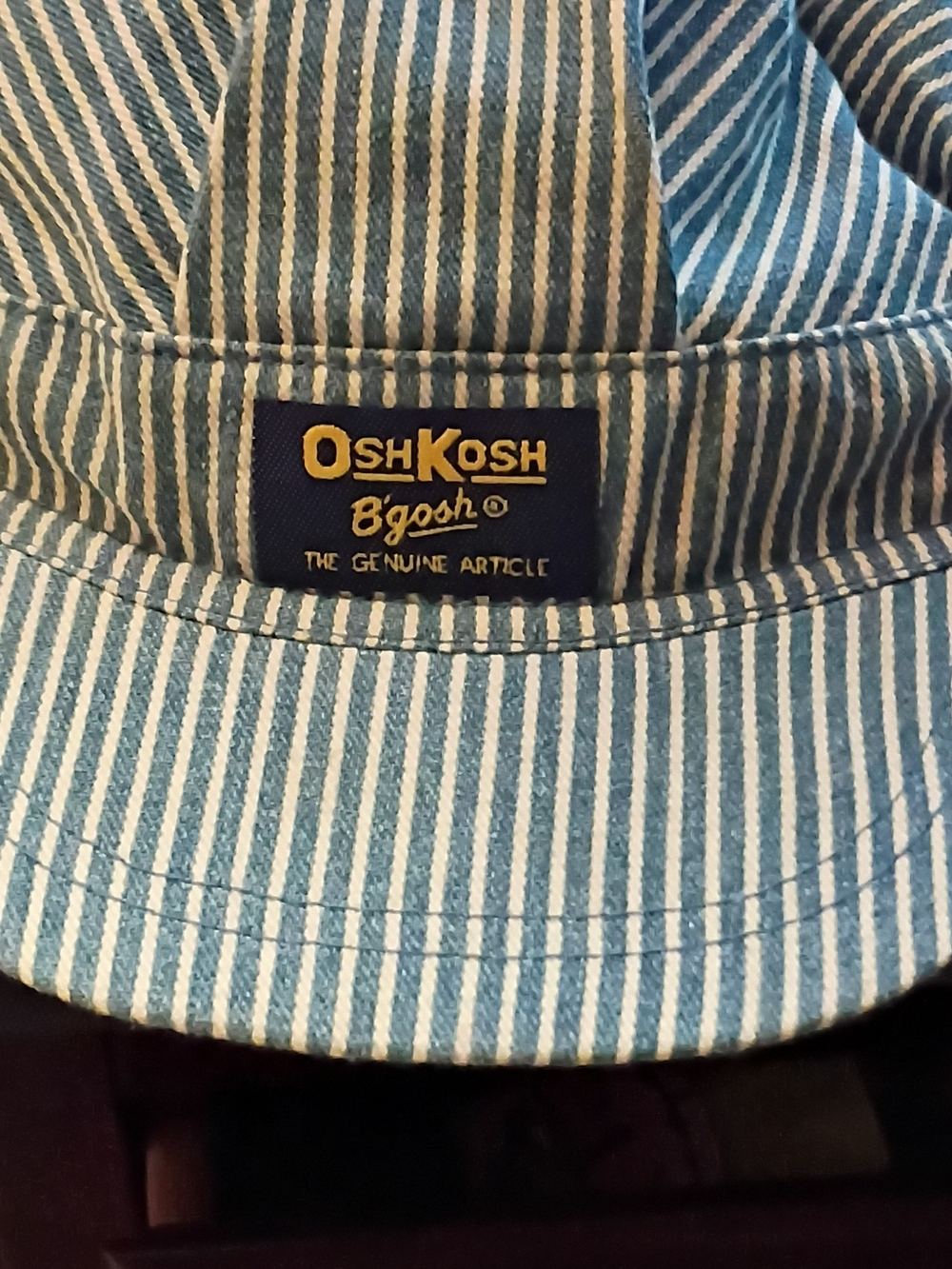 OshKosh B'gosh Light Blue and White Striped Bucket Hat